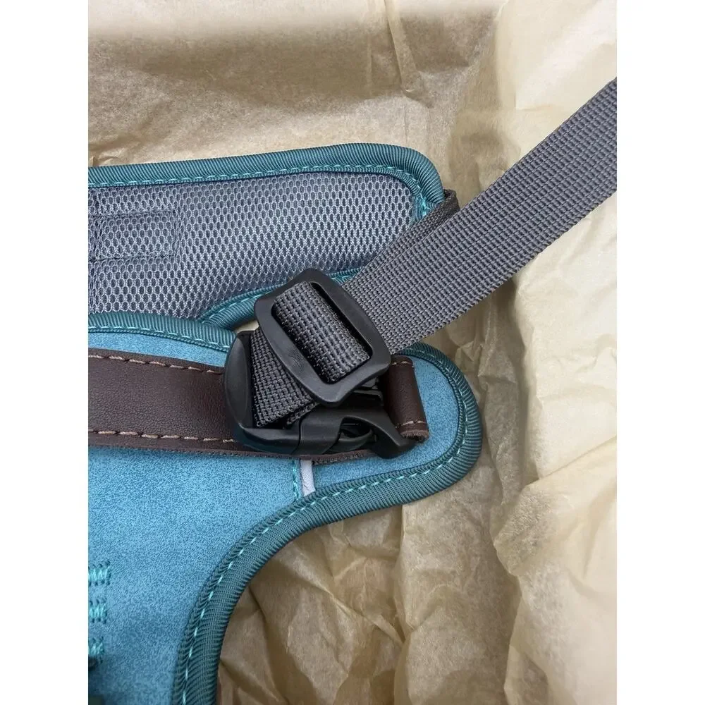 Akailea No Pull Dog Harness Medium Sized Dogstylish Pu Leather Vest Chest 22-27
